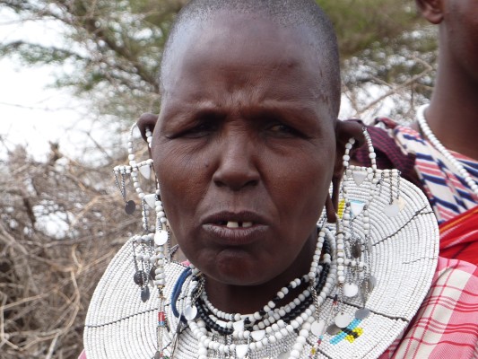 Head Maasai woman